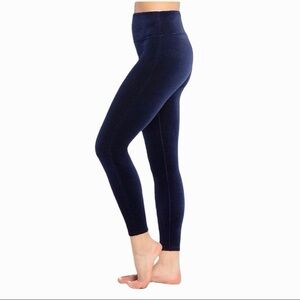 SPANX Navy Velvet Leggings